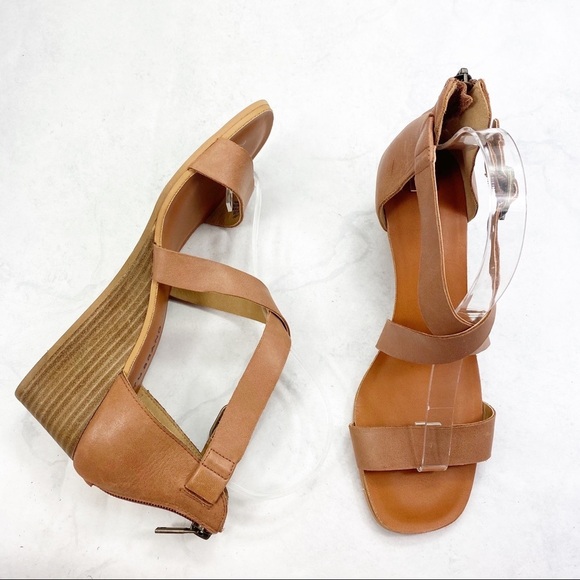 Lucky Brand Shoes - [Lucky Brand] Tan Strappy Wedge Sandals
